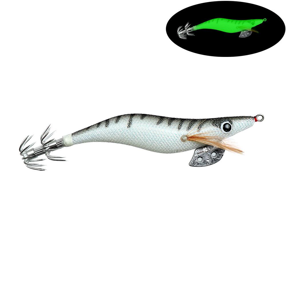 

Full Body Luminous Wooden Shrimp Colorful Imitation Squid Shrimp Fake Bait2.0 2.5 3.0#Squid Cuttlefish Sea Fishing Umbrella Hoo 8CM 7.2G