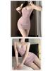 Xianyi Pure Desire Lace Splice Sexy Bodycon Sling Dress - Solid Color Sleepwear 689