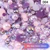 Yantuo 1000g Mixed Packaging Flat Back Pearls Resin Rhinestone Jelly Rhinestones Bulk Abs Loose Pearl for DIY Decoration