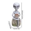 Solar Alien Statue Small Resin Landscape Figure Collectible Sci-Fi Solar Light Decoration for Outdoor Patio Garden Lawn Balcony
