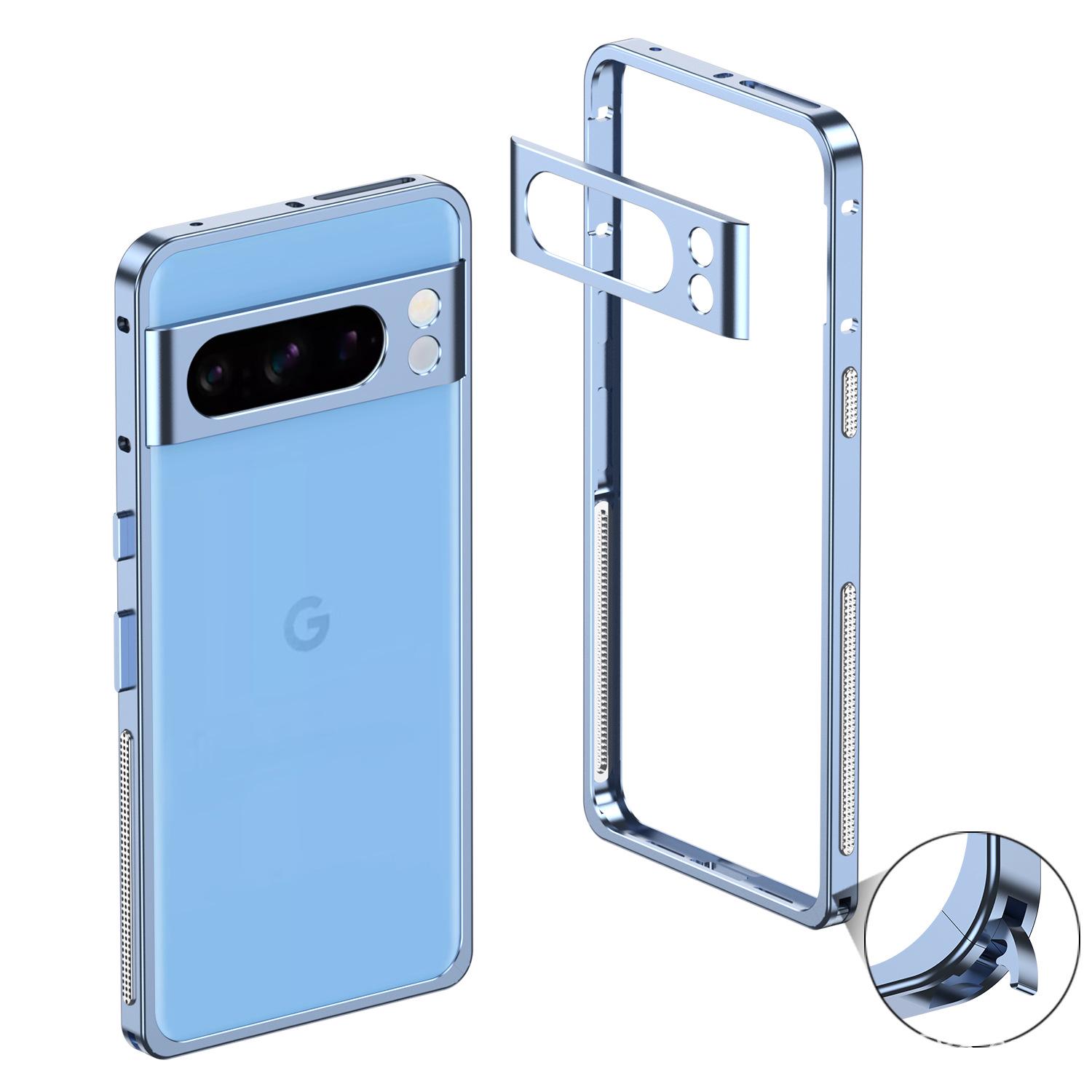 

Google/Pixel 9 Pro/7P/8 Pro Metal Frame Clamshell Case Pixel 9 Frame + Lens