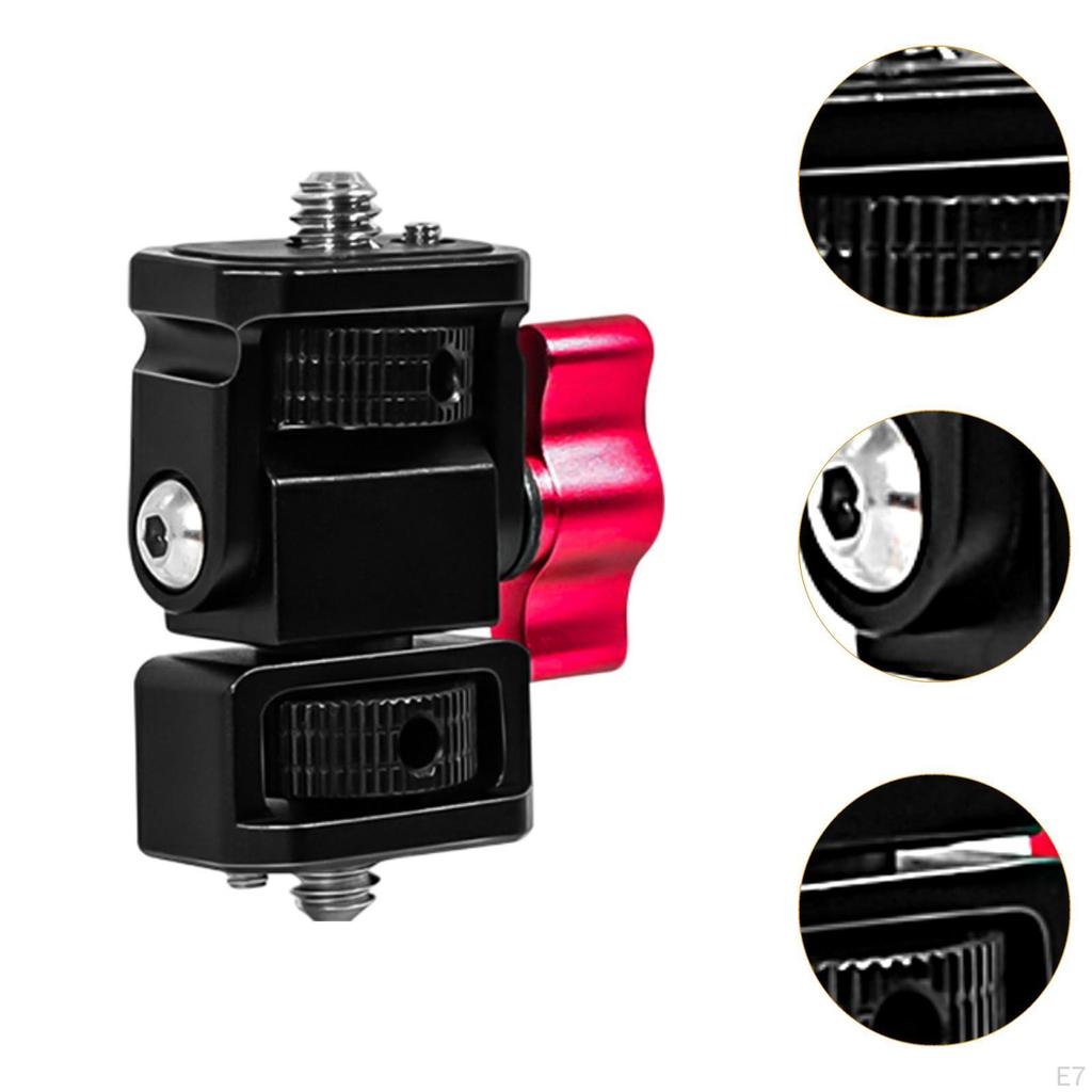 Fluid Head Pan Tilt Monitor Holder Mount Rod Clamp Small Mini Tripod for Mirrorless