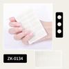 12-finger White No-Bake Nail Decal Fully Coated with Waterproof Long-lasting Nail Patch Simple Wind Nail Polish Adhesive