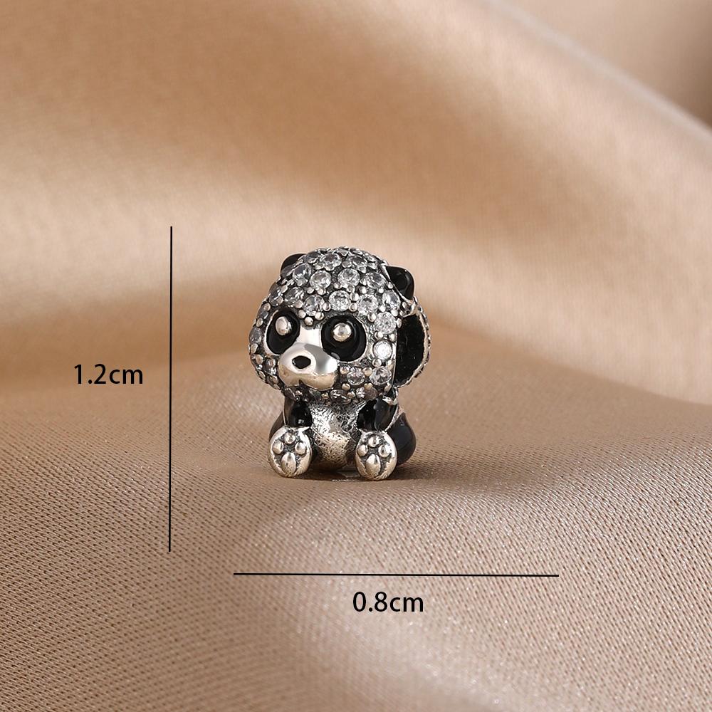 New 925 Silver Puppy Panda Bee Hedgehog Pendant, Suitable for European Bracelet DIY Exquisite Jewelry