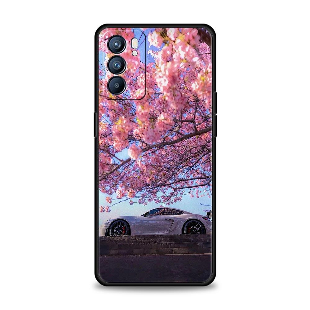 Flower Sea Pink Cherry Blossom Case For Oppo Reno14 Reno13 Reno12 11 F 10 Find X5 X9 Pro A54 5G A53 A9 A16 A78 4G A80 A98 Cover