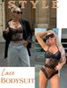 Avidlove Women Sexy Lingerie Sheer Lace Bodysuit V Neck Teddy Lingerie One Piece Mini Babydoll