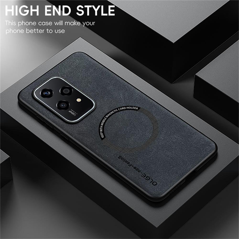 WANLONFENG YBP Series For Honor 200 Lite Magnetic Case with Tempered Glass Film PU+TPU Phone Cover Large Cutout