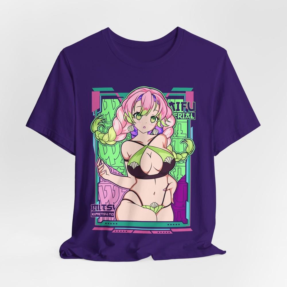 Anime Graphic T-Shirt Tee Tops, Sexy Mitusuri Waifu Unisex Shirt, Japanese Manga T-Shirt Tee Tops, Kawaii