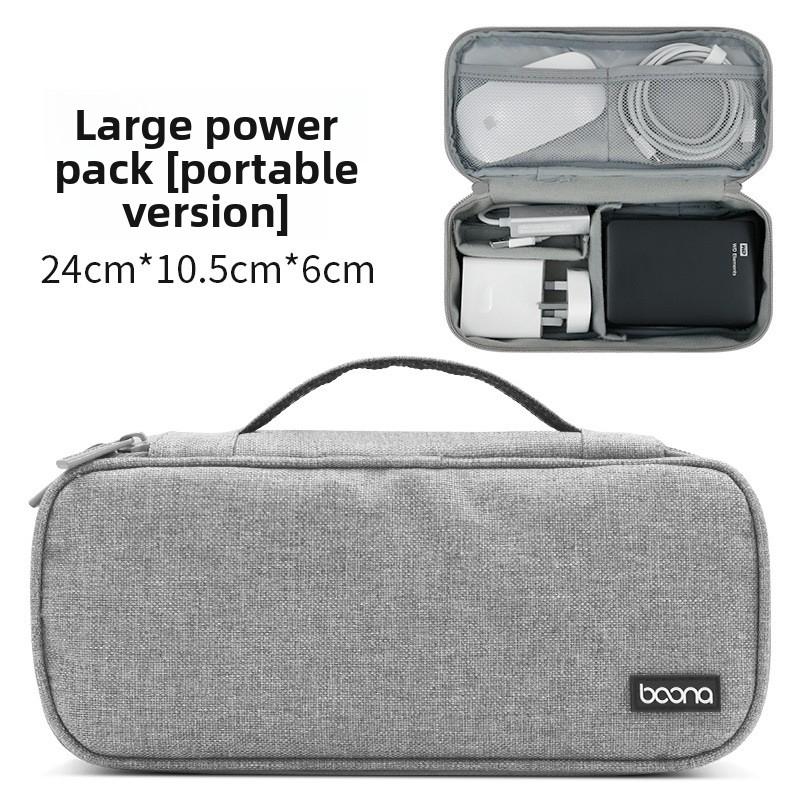 Portable Laptop Charger Storage Bag, Electronic Organizer Pouch for Power Adapter, Cables, Hard Drives, and Tech Accessories