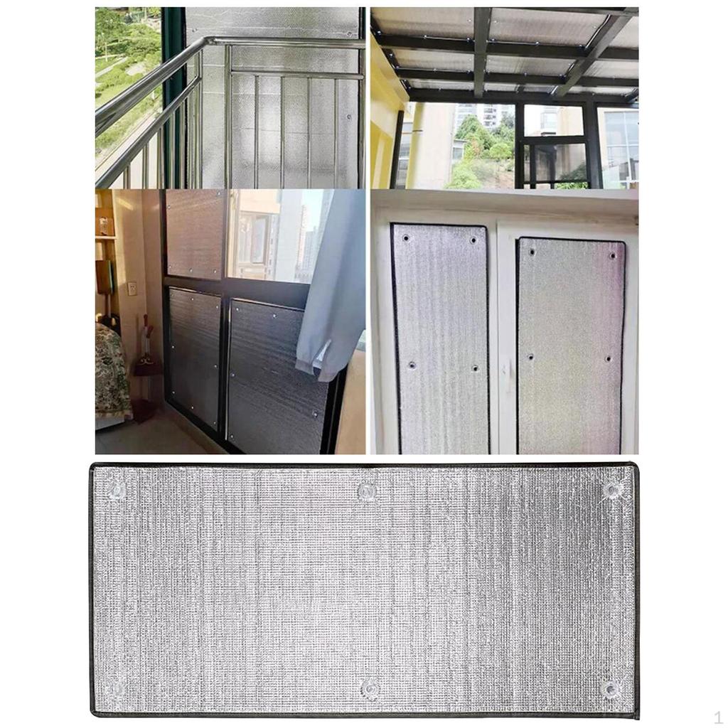 Aluminum Foil Insulation Film Blackout Window Reusable, Sun Protection, Glass Privacy for