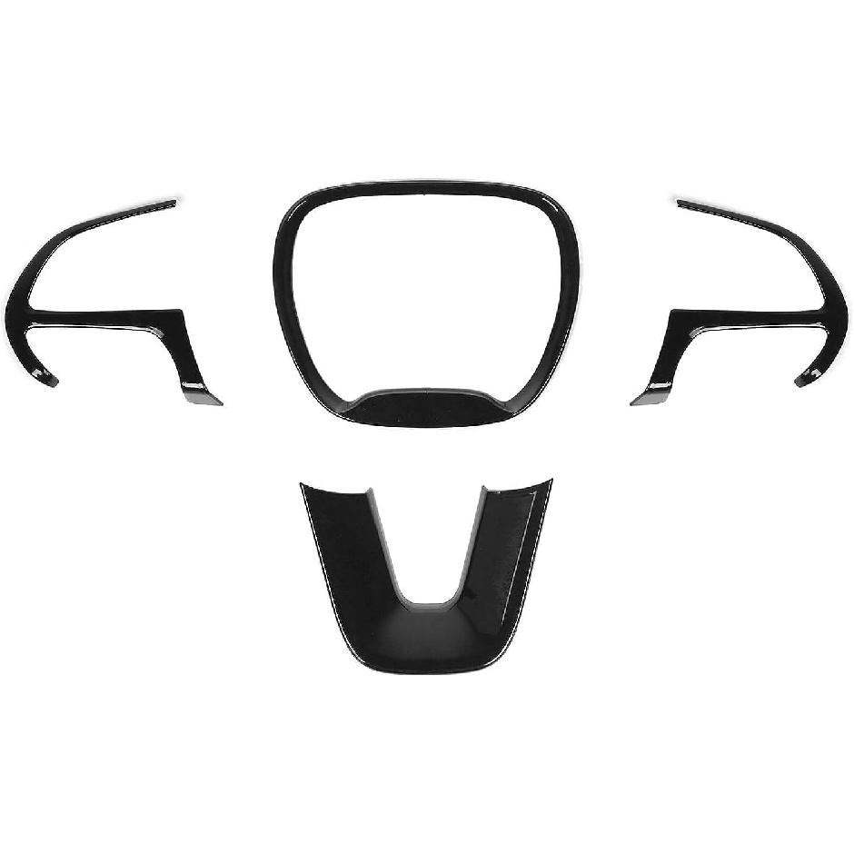 Voodonala for Challenger Charger Center Trim Trim for 2015-2023 Dodge Challenger Charger (Black, 4pcs)