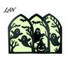 Durable Halloween Table Decor Wooden Screen Ornaments, Glow in The Dark Gothic Arch Mysterious Room Accents Decor, No Assembly Atmosphere Supplies for