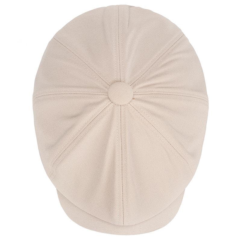 High Quality Classic Hat Unisex Vintage Tweed Flat Beret Street Hat Herringbone Newsboy Cap Casual Outdoor Striped Octagonal Hat