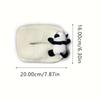 Car Tissue Boxes Panda Bow Plush Accessories Backseat Hanging Tissue Bag Box Holder Hanger Cover Auto Toys Interior Decoration