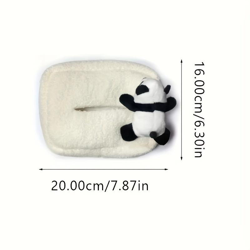 Car Tissue Boxes Panda Bow Plush Accessories Backseat Hanging Tissue Bag Box Holder Hanger Cover Auto Toys Interior Decoration
