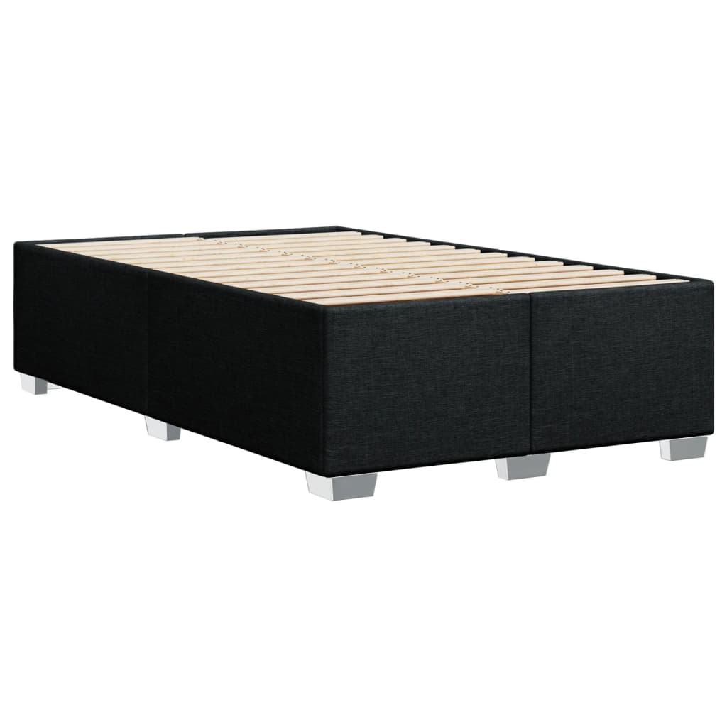 Bed Frame without Mattress Black 120x190 cm Fabric