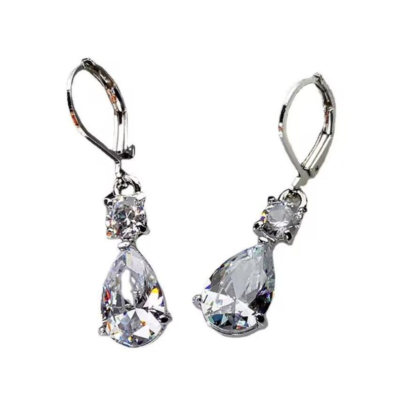 

Versatile Waterdrop Earrings Zinc Alloy Allergy Resistant Jewelry For Professional Women And Fashionistas 1