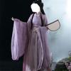 Elegant Hanfu Women Cross Collar Chinese Style Dance Dress For Wei And Jin Dynasties