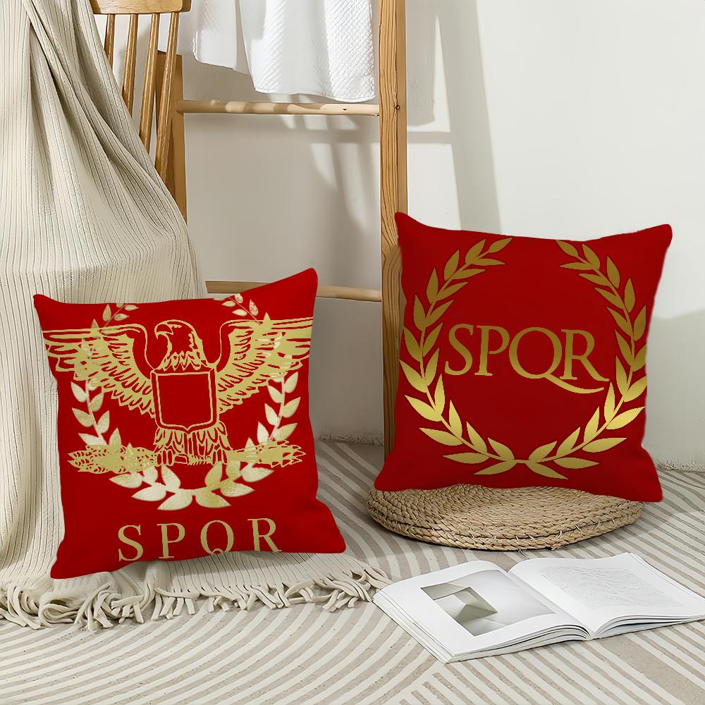 Fashion SPQR Pillow Case Home Decoration Cushion Cover Suitable For Office Sofa Bedroom Car