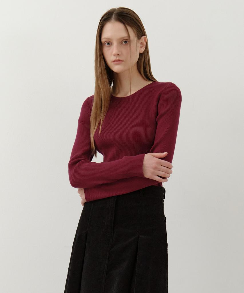 Wednesday Oasis For Woman Jane Round Neck Washable Knit_Red(Wc25-Kn34)