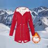 New Men's Fleece Lined Hooded Jacket, European & American Autumn Winter Outdoor Hiking Waterproof Windbreaker Coat