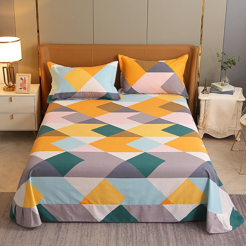 Pure Cotton Brushed Flat Sheet 1Pc High Quality Skinfriendly Fabric Bed Sheet For Double Bed No Pillowcase