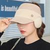 New Women Winter Hat Streetwear Faux Fur Warm Ponytail Cap Fashion Decorate Beanie Hat For Female Casual Earflap Knitted Hat