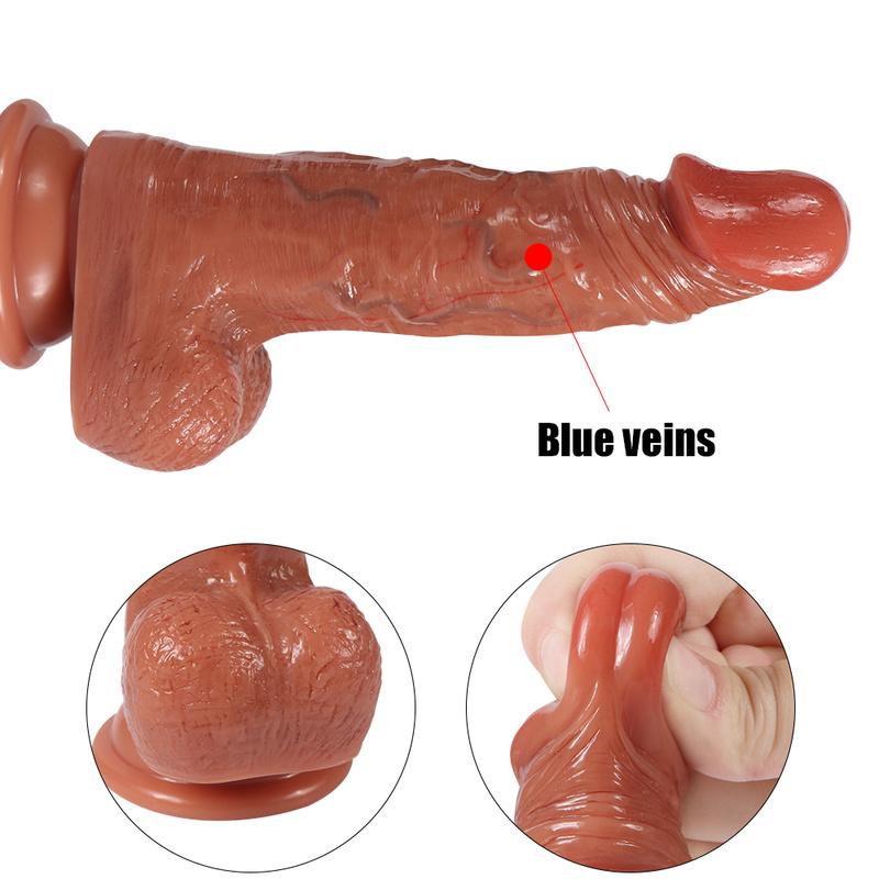 Huge Silicone Dildo, Which Can Stimulate The Realistic Penis Of G-spot, Has A Powerful Suction Cup And Can Play Hands-free Games