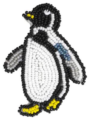 MIYUKI Bead Kit, Bead Embroidery Brooch Kit, Skip Penguin BFK-586