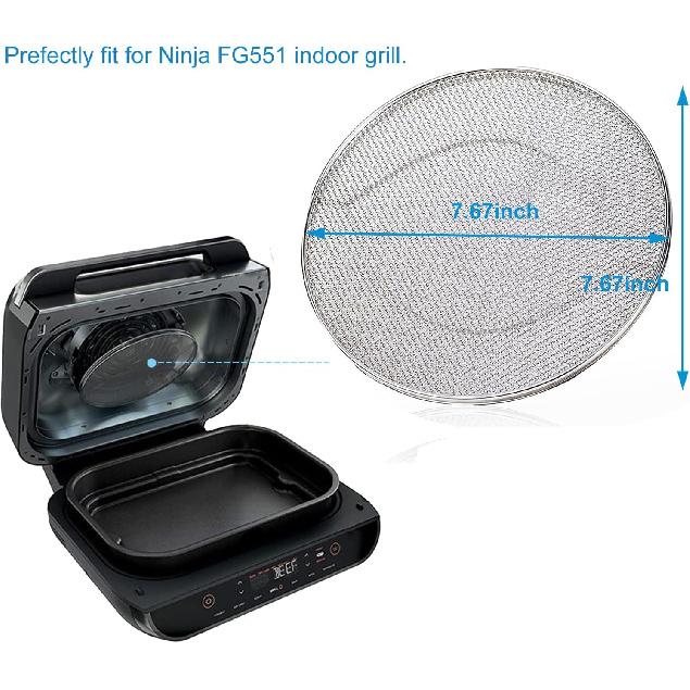 Replacement Splatter Shield for Ninja Foodi FG551 Air Fryer Reusable 6-in-1 Indoor Grill Splash Guard Accessories