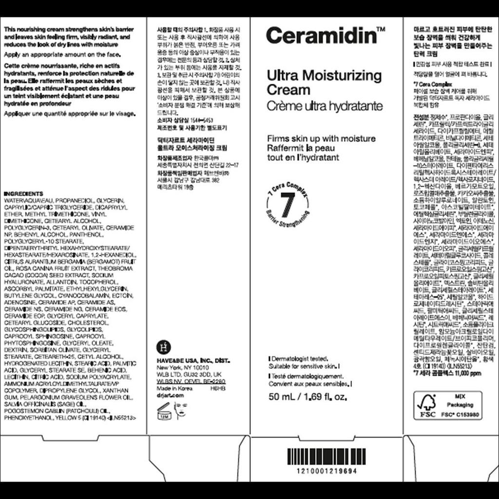 [Dr.Jart+] Ceramidin Ultra Hydraterende Crème 50ml - Extreme Barrière Herstel, Diepe Hydratatie voor Zeer Droge Huid, K-Beauty Bestseller