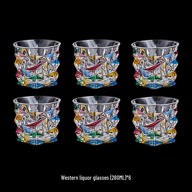 Haofeng Luxury Gold-Trimmed Crystal Glass Drinkware Sets