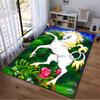 Graceful White Unicorn On Green Floral Background Fantasy Carpet Suitable for Use As an Anti-slip for Living Room Bedroom Sofas