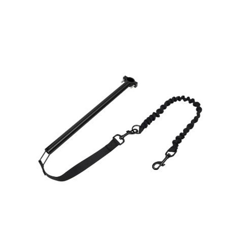 Vodítko pro psa na kolo s elastickým tlumičem nárazů Pevná ocelová trubka a nylonový materiál Černá