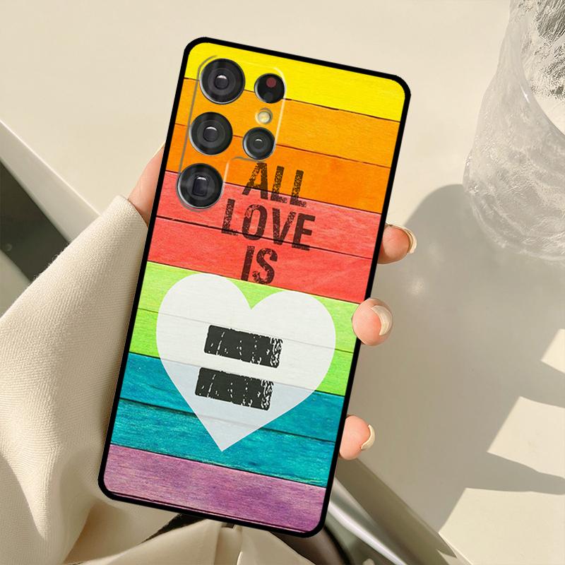 LGBT Pride Love Case For Samsung Galaxy S25 Ultra S21 S22 S23 S24 Ultra S9 S10 Plus S20 FE S25 FE Back Cover