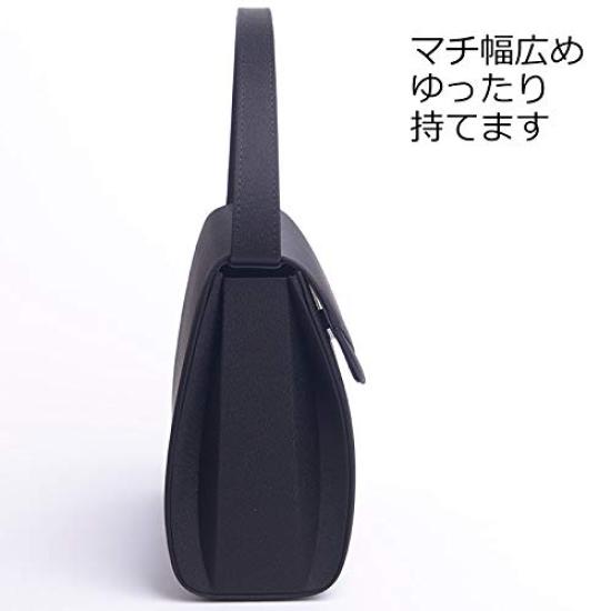 Aurora Black Formal Bag, Made in Japan, Deodorizing Name Tag, Water-Repellent, Large, Black, Suitable for Both Celebrations and Condolences,