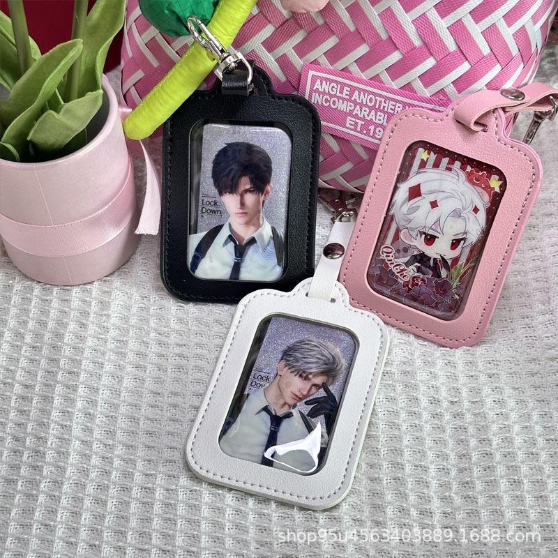 Fang Bajie Transparent Keychain Badge & Protective Case with Cute Pendant