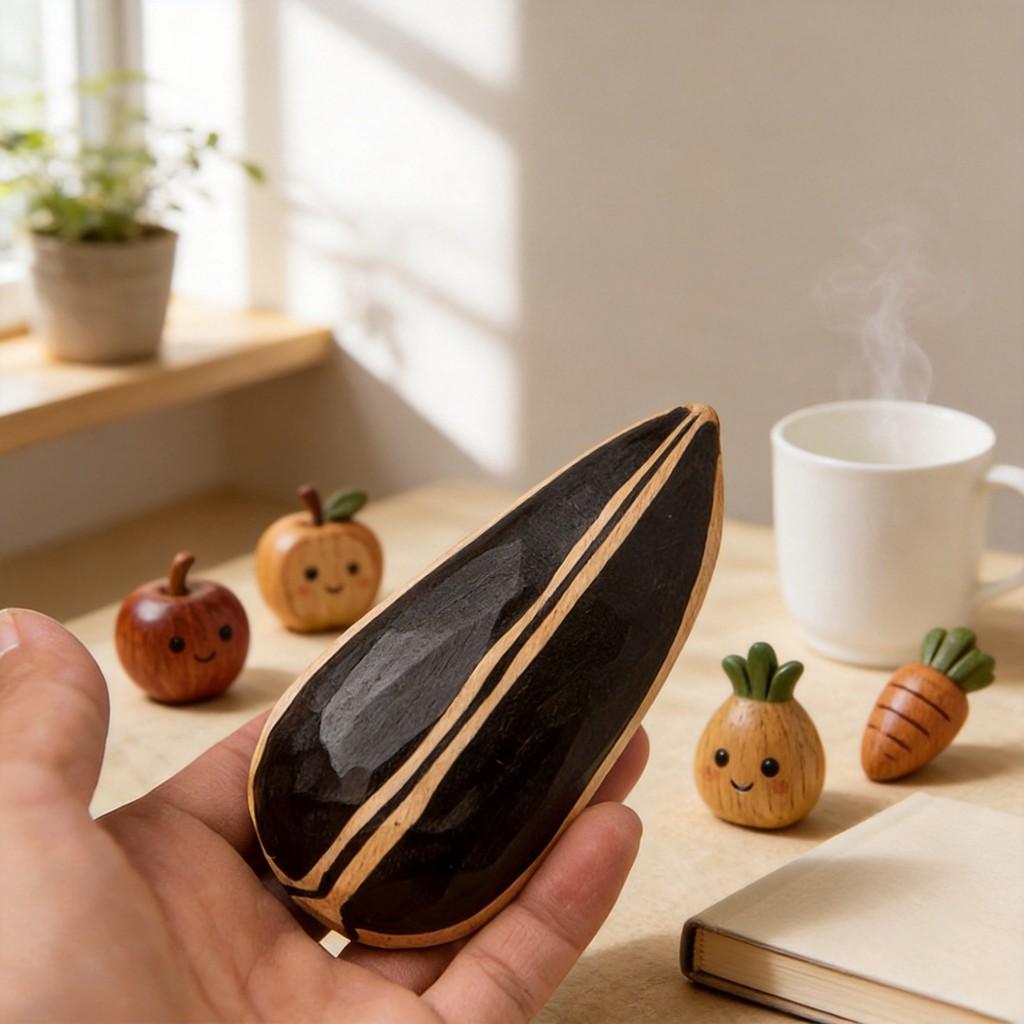 Wooden Fruit And Vegetable Carving Desk Ornament With Modern Style For Gift Giving And Decor