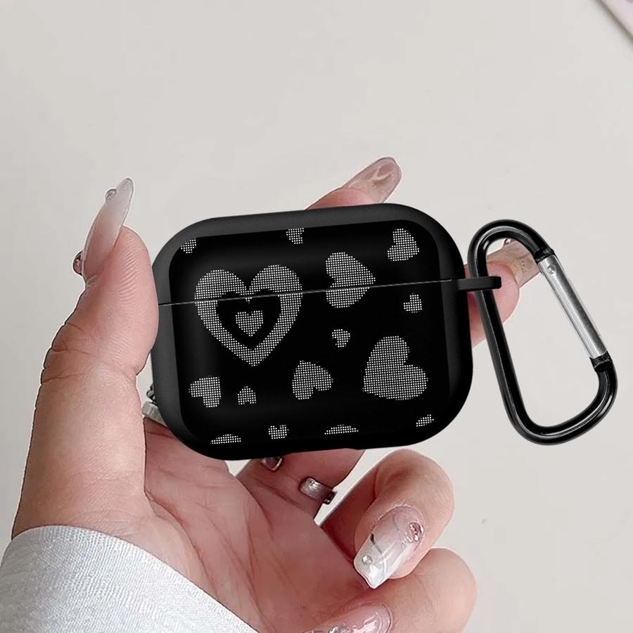 

Pink Heart-shaped Checkered Pattern Earphone Cases Cover Case For Airpods 2 Pro Pro3 4 3 1 Pro2 Airpods 3