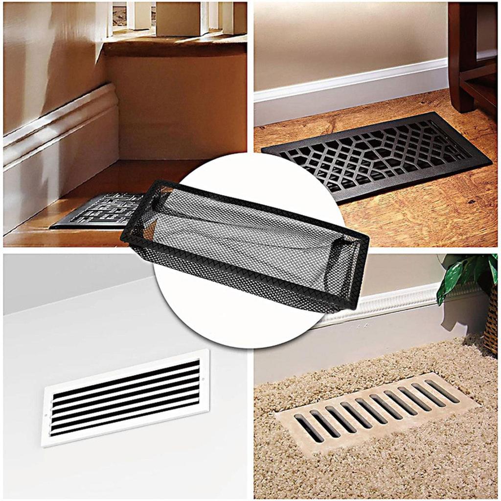 Floor Register Black Accessories Easy to Install Supplies Walkable Grate Vent Cover for Dorm