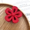 Matte Flower Hair Claw: Five-Petal Clip for Updo & Ponytail