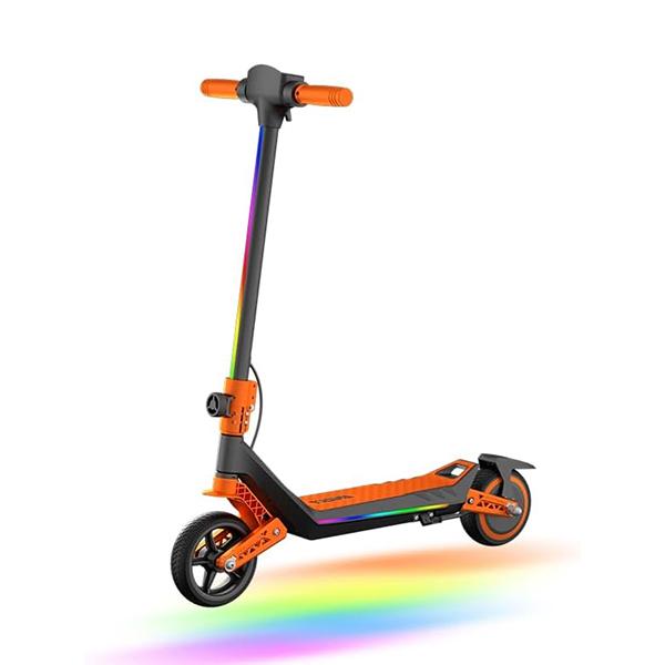 E-Scooter (6-12 Y), 6.5" Foldable Kids Scooter with Front & Rear Spring Suspension, Max Speed 16 Km/h, Range 10-12 Km, Suitable for Girls & Boys