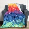 1pc Cat Rainbow Lightweight Flannel Blanket, Comfortable and Warm Blanket, for Office and Camping Sofa Bed, Livingroom129