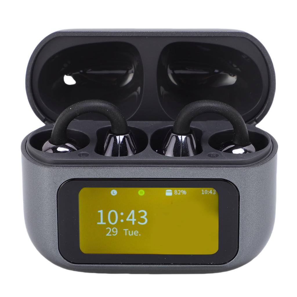 Wireless Earbuds HiFi Bluetooth 5.49 Over Ear Earphones with LCD Color Touchscreen Charging Case for Sports