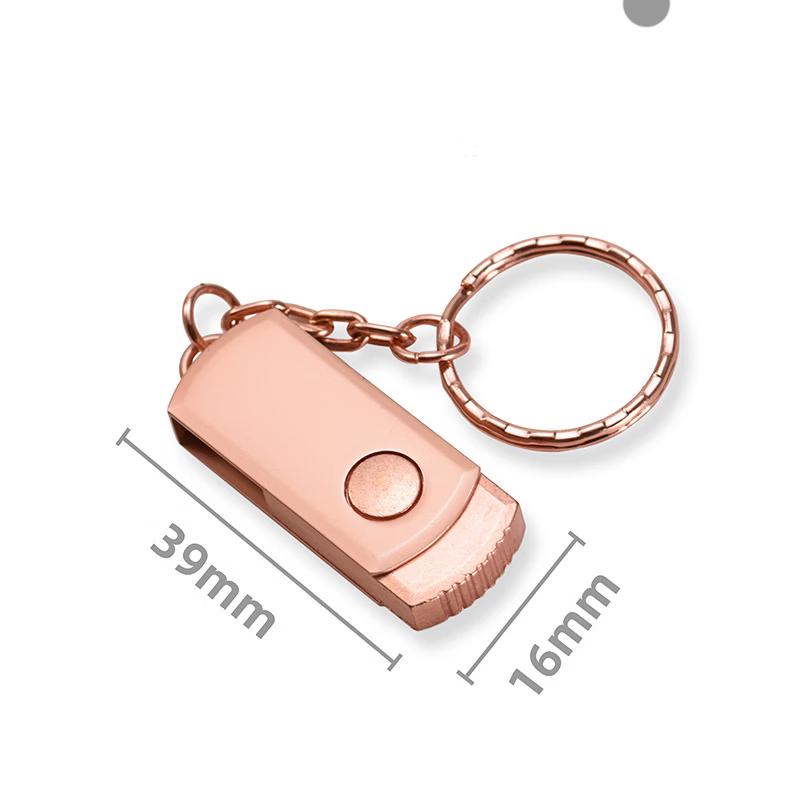 OLOEY Rotatable Metal USB 2.0 Flash Drive Keychain