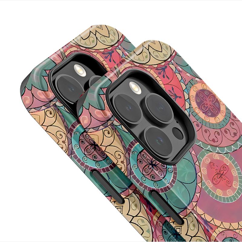 Custodia per Telefono Lucida Rivestita per Sublimazione Plastica Dura + Guscio Morbido in TPU Modello Full Protective Cover Posteriore per iPhone Samsung