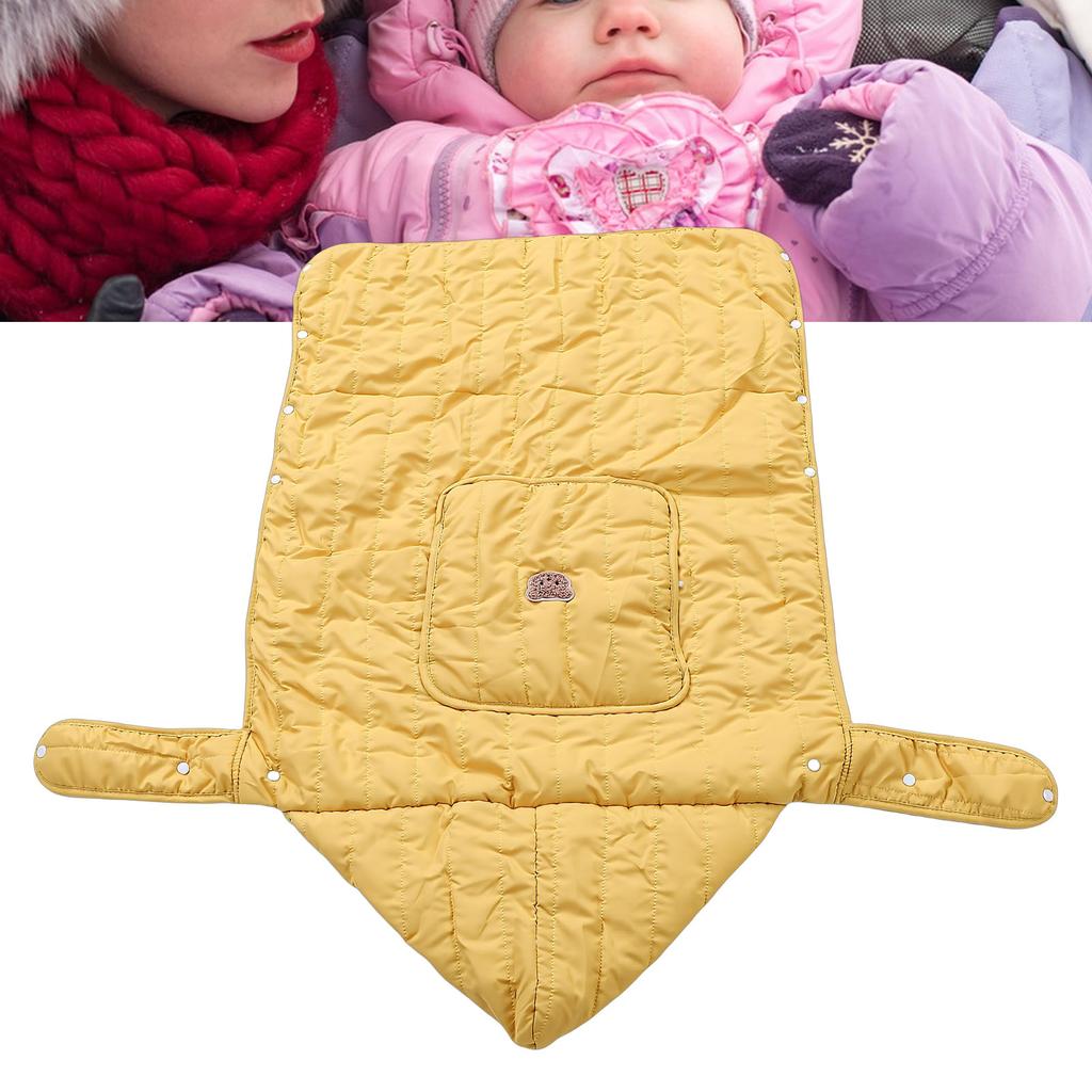 Baby Carrier Stroller Cover Windproof Soft Plush Lining Newborn Hooded Cover with kets for Infant
