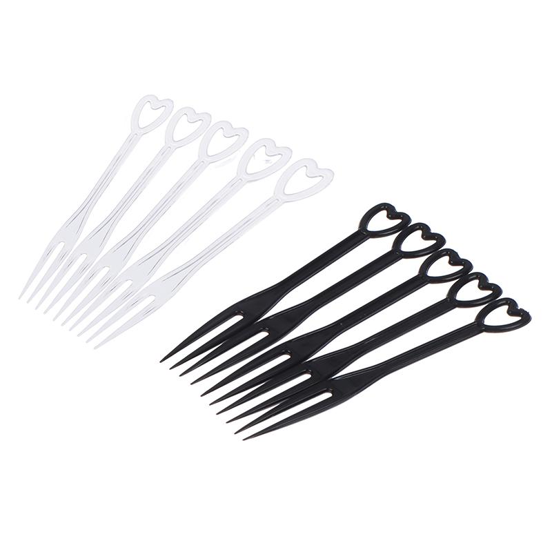 100Pcs/Bag Fruit Fork Mini Clear Plastic Forks Home Dining Food Cake Fruit Fork