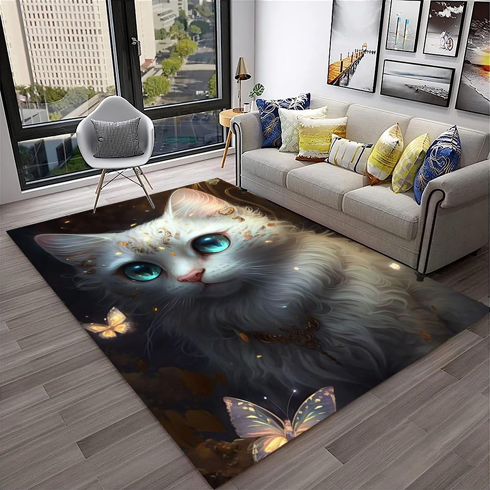 Schattige lapjeskat, Garfield-kat, Pers, Ragdoll Cartoon Tapijt Vloerkleed voor Huis Woonkamer Slaapkamer Bank Deurmat Decor, kind Antislip