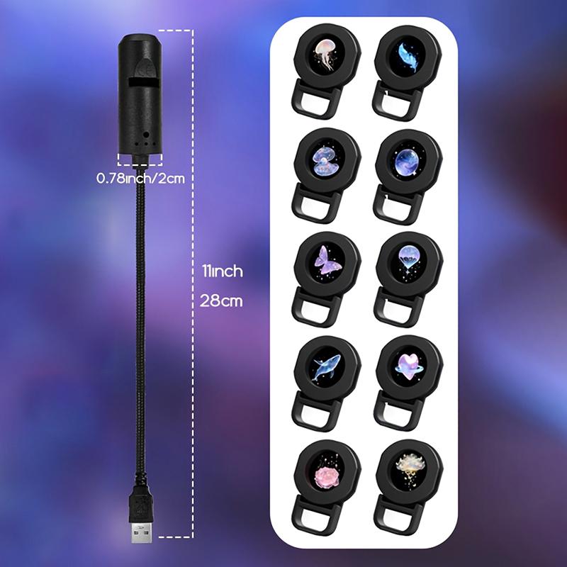Светодиодный проектор USB LED Проектор Океан Планета Медуза Светодиодный Проектор Снов Ночник Светодиодный Проектор С 10 Узорами